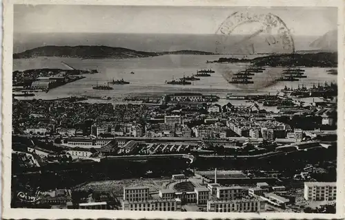 CPA Toulon Vue générale, Panorama Stadt u. Hafen Blick 1947