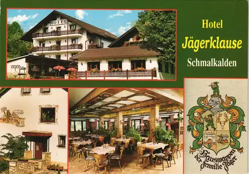 Schmalkalden Hotel Jägerklause Fam. Jäger, Pfaffenbach, Mehrbild-AK 1995