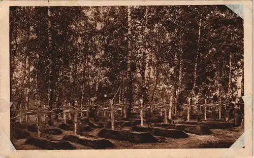 Ansichtskarte  Militärfriedhof, 1. WK gel. Feldpost 1916