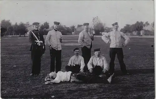 Ansichtskarte  Soldaten auf Truppenübungsplatz 1913
