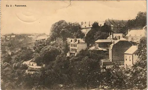 Ansichtskarte  Stadt gel. Feldpost Stempel Leichte Mun. Kol. 864 1915