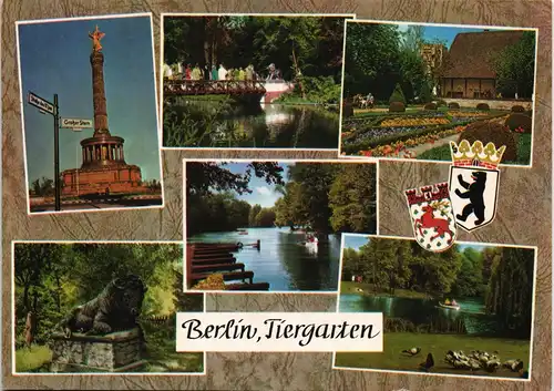 Tiergarten-Berlin Tiergarten Mehrbild-AK mit div. Ansichten 1970