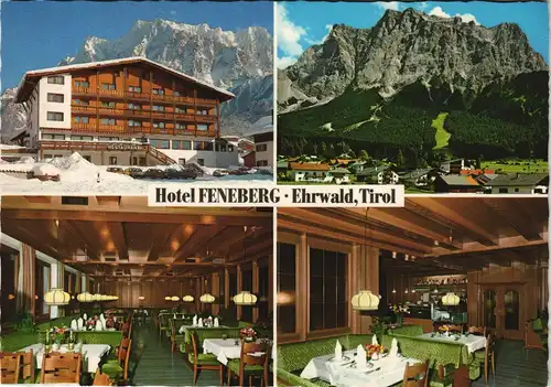 Ansichtskarte Ehrwald Mehrbildkarte Hotel - Restaurant Feneberg 1980