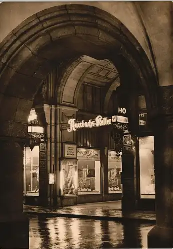 Ansichtskarte Leipzig Mädler-Passage, Eingang Auerbachs Keller 1965