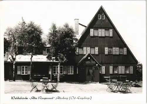 Altenberg (Erzgebirge) Waldschänke Altes Raupennest Wirtschaft DDR AK 1981