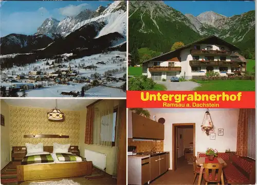 Ansichtskarte Kulm Ramsau Untergrabnerhof Appartement Hotel Mehrbild-AK 1999