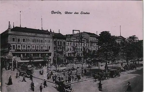 Mitte-Berlin Unter den Linden 1917   im 1. Weltkrieg als Feldpost gelaufen