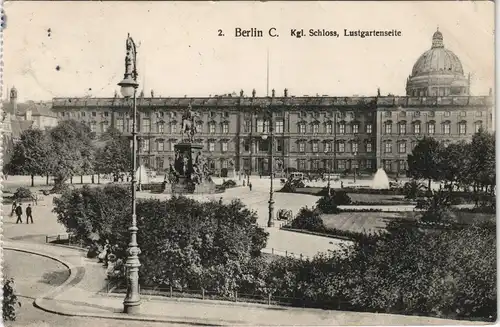 Berlin Königliches Schloss (Castle Building) Lustgartenseite 1912