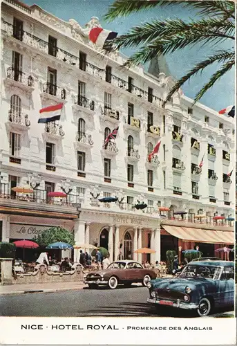 CPA Nizza Nice HOTEL ROYAL Promenade des Anglais, alte Autos 1950