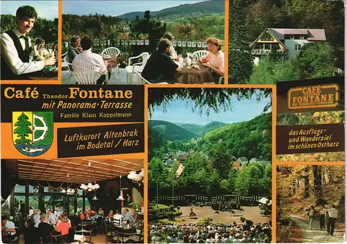 Altenbrak Café Theodor Fontane Familie Koppelmann Mehrbild-AK 1996/1991