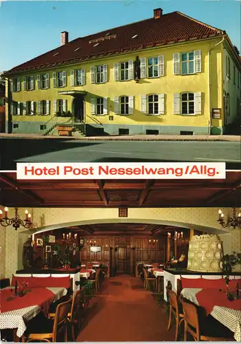 Ansichtskarte Nesselwang Hotel Post Hans Oberländer, Allgäu, Gasthaus 1990