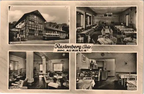 Ansichtskarte Rastenberg (Thüringen) 4 Bild HOG Kurhaus 1964
