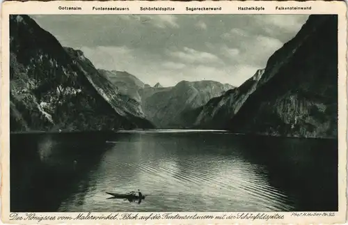 Ansichtskarte Schönau am Königssee Königssee 1934