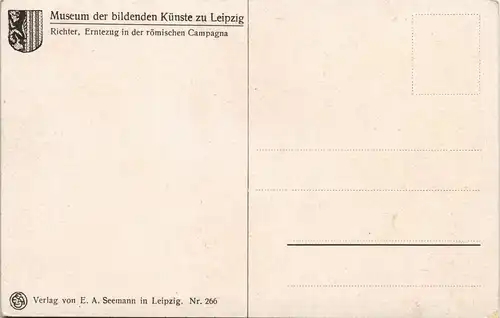 Leipzig Museum  bildende  Künste Richter. Einzug in der römischen Campagna 1913