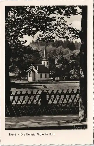 Ansichtskarte Elend (Harz) Partie an der Kirche 1957