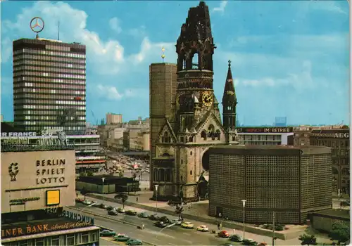 Charlottenburg-Berlin Kaiser-Wilhelm-Gedächtniskirche & Europa-Center 1970