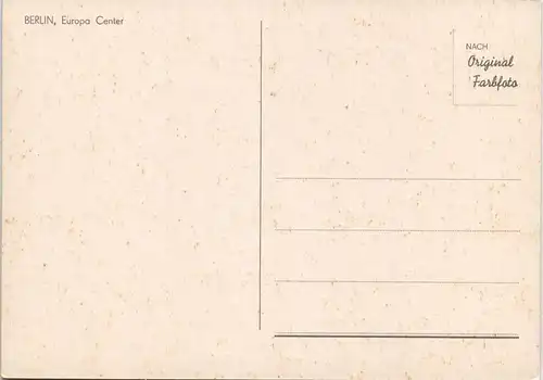 Charlottenburg-Berlin Kaiser-Wilhelm-Gedächtniskirche & Europa-Center 1970