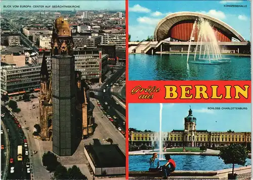 Ansichtskarte Berlin Mehrbild-AK mit 3 Stadtteilansichten 1978