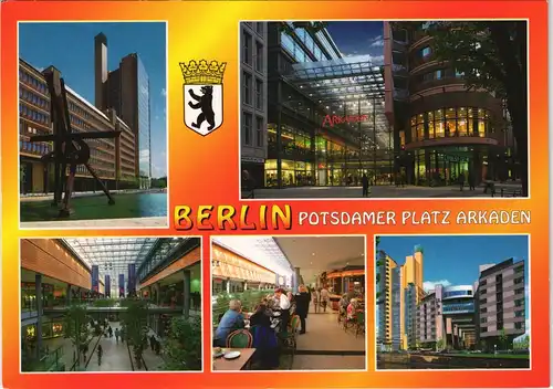 Ansichtskarte Tiergarten-Berlin Potsdamer Platz Arkaden Mehrbildkarte 2000