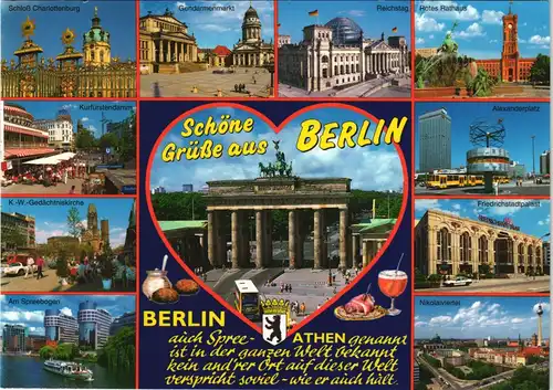 Berlin Stadtteilansichten & Sehenswürdigkeiten Gruss-AK Mehrbildkarte 2010