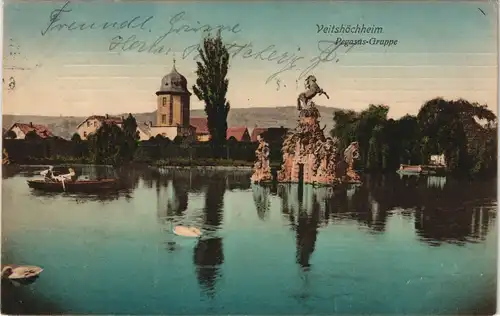 Ansichtskarte Veitshöchheim Stadt, Pegasus-Gruppe 1912