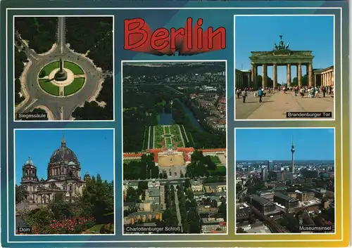 Ansichtskarte Berlin Mehrbild-AK mit Stadtteilansichten ua. Luftbilder 2005