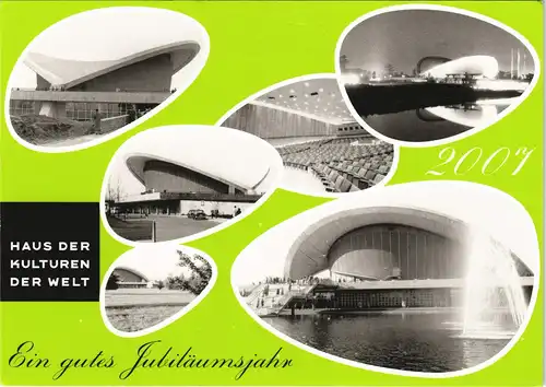 Ansichtskarte Tiergarten-Berlin Mehrbildkarte 50 Jahre Kongreßhalle 2007