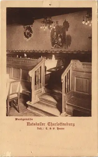 Ansichtskarte Charlottenburg-Berlin Ratskeller Wandgemälde 1925