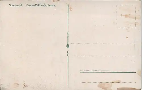 Neu Zauche Nowa Niwa Forsthaus Kannomühle, Kahnpartie Trachten 1913