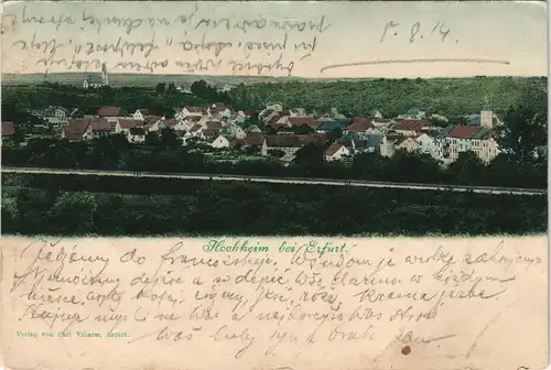 Ansichtskarte Hochheim-Erfurt Blick auf die Stadt 1908