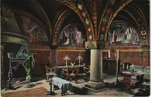 Ansichtskarte Eisenach Kaminsaal Wartburg 1913