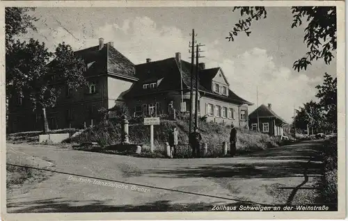 Schweigen-Rechtenbach Zollhaus Weintstraße deutsch-franz Grenze 1930