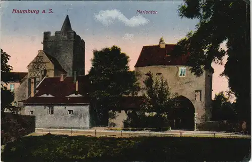 Ansichtskarte Naumburg (Saale) Partie am Marientor 1913