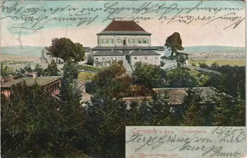 Ansichtskarte Gernrode-Quedlinburg Stubenberg - Restauration 1904