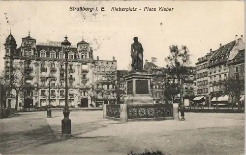 Straßburg Strasbourg Kleberplatz, Werbung REstaurant zum tiefen Keller 1910