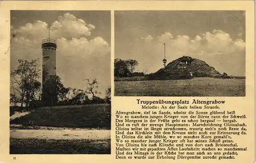 Ansichtskarte Altengrabow Truppenübungsplatz Turm Hügel 2 Bild 1932
