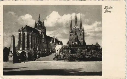 Ansichtskarte Erfurt Erfurter Dom 1950