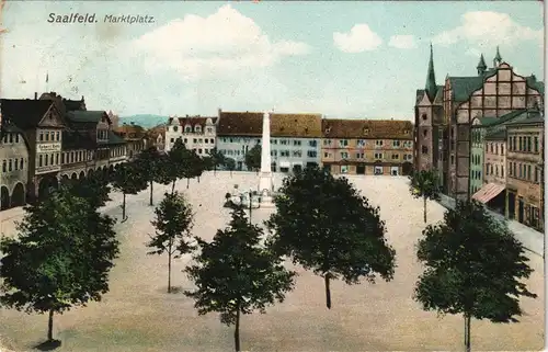 Ansichtskarte Saalfeld (Saale) Marktplatz 1919