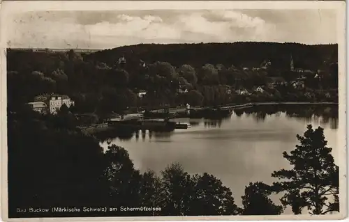 Ansichtskarte Buckow (Märkische Schweiz) Stadtpartie, Anlegestelle 1930