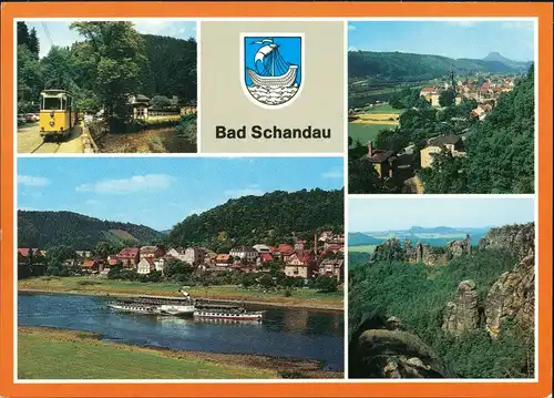 Bad Schandau Kirnitzschtalbahn, Teilansicht, Schrammsteine 1987/1988