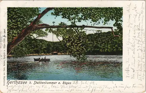 Ansichtskarte Stubbenkammer-Sassnitz Herthasee - Stubbenkammer 1902 Goldrand