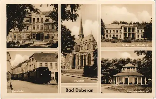 Ansichtskarte Bad Doberan Eisenbahn, Kurhaus, Lesetempel 1963