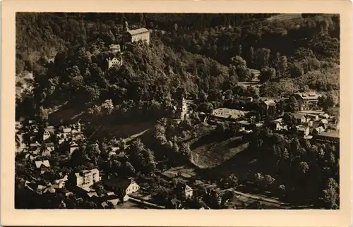 Ansichtskarte Schwarzburg Schwarzburg vom Trippstein gesehen 1956