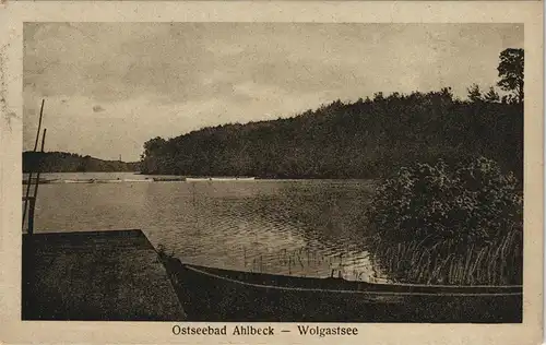 Ansichtskarte Ahlbeck (Usedom) Wolgastsee 1925