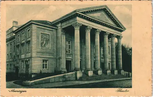 Ansichtskarte Meiningen Theater 1928
