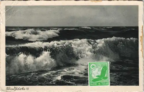 Ansichtskarte Zinnowitz Windstärke 10 1936