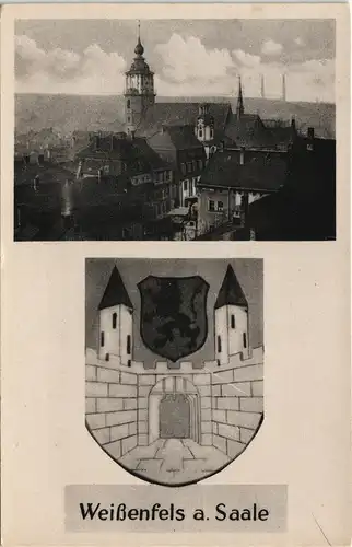 Ansichtskarte Weißenfels 2 Bild Titale und Wappen, Heraldik 1956