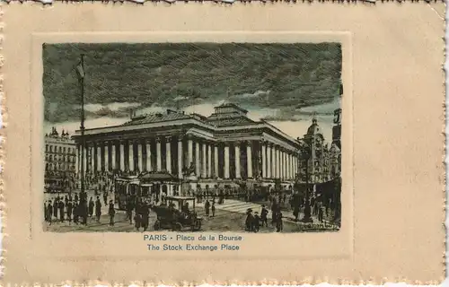 CPA Paris Place de la Bourse - Künstlerkarte 1928