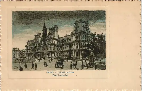 9. Hôtel de Ville-Paris Rathaus / Hôtel de Ville - Künstlerkarte 1928