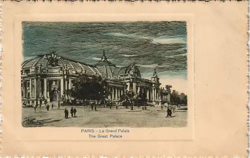 CPA Paris Le Grand Palais - Künstlerkarte 1928